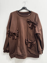 Felpa fiocchi paillettes