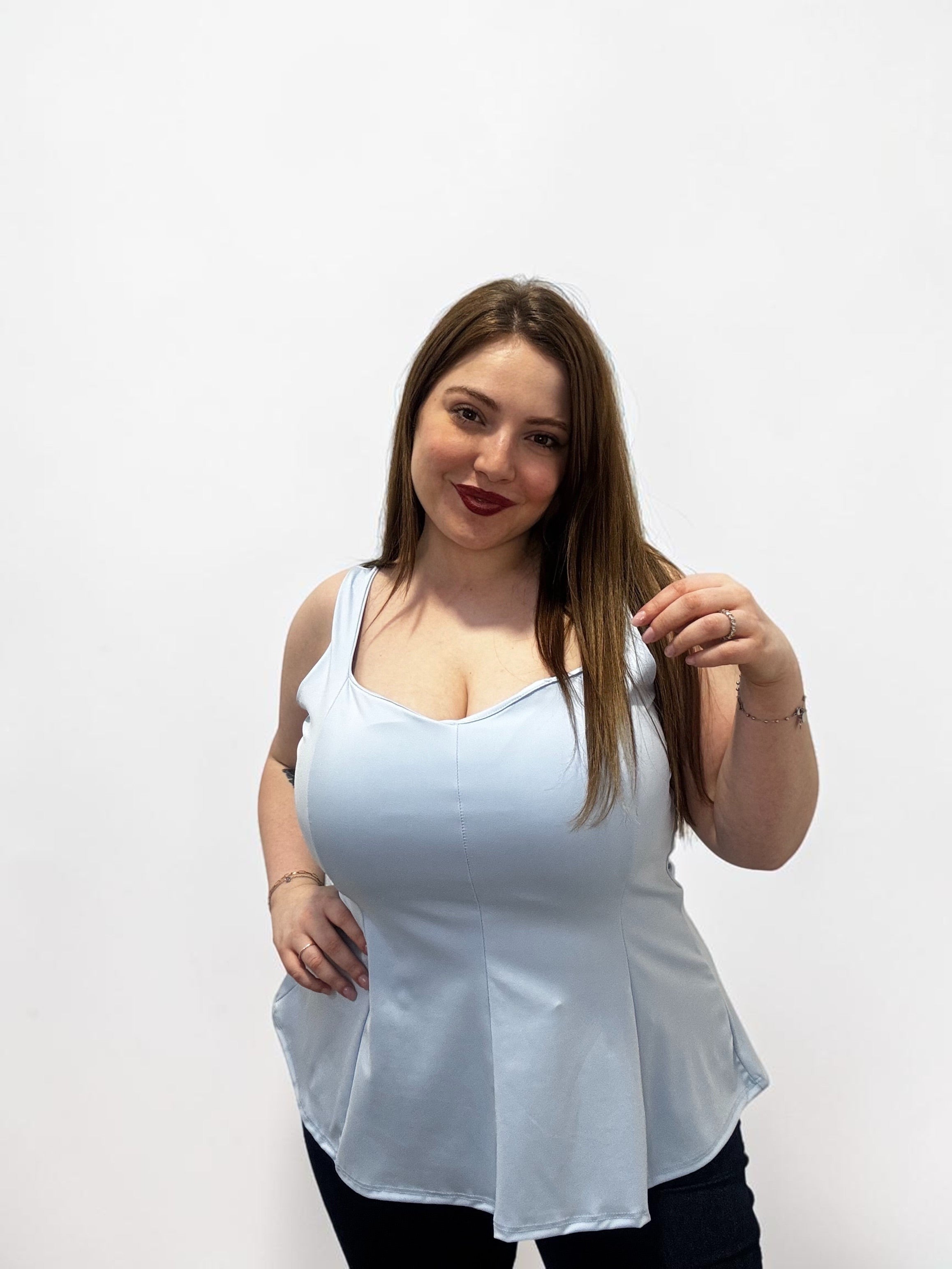 Top Peplum a Fascia