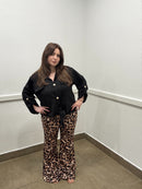 Pantalone zampa animalier