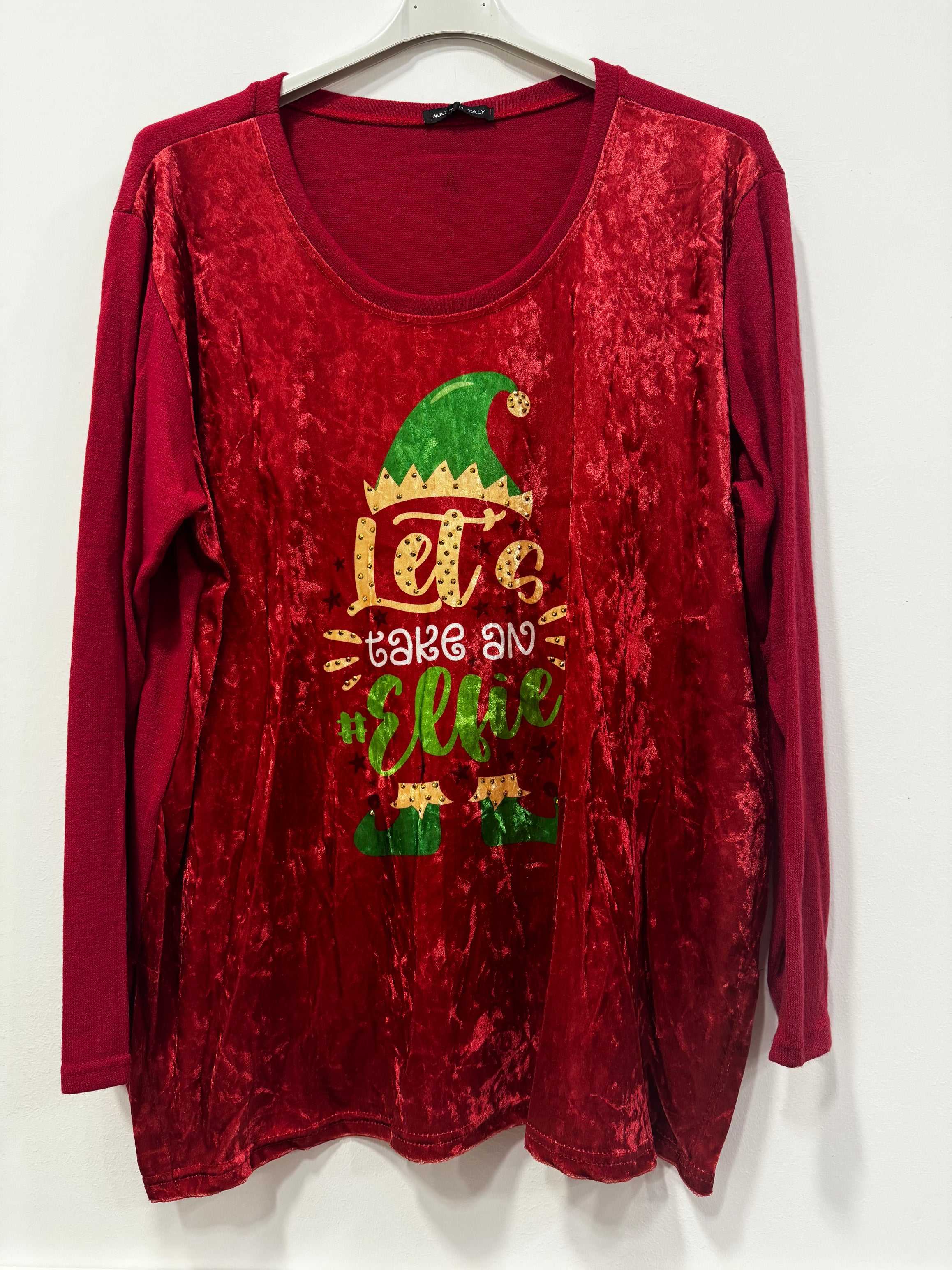 Blusa ciniglia Natale