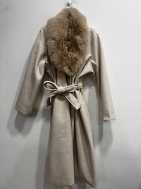 Cappotto foderato collo Ecopelliccia