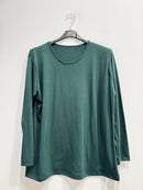 Blusa girocollo felpata