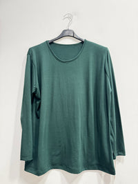 Blusa girocollo felpata