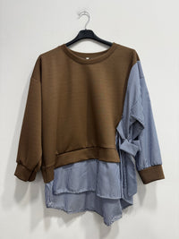 Felpa camicia righe