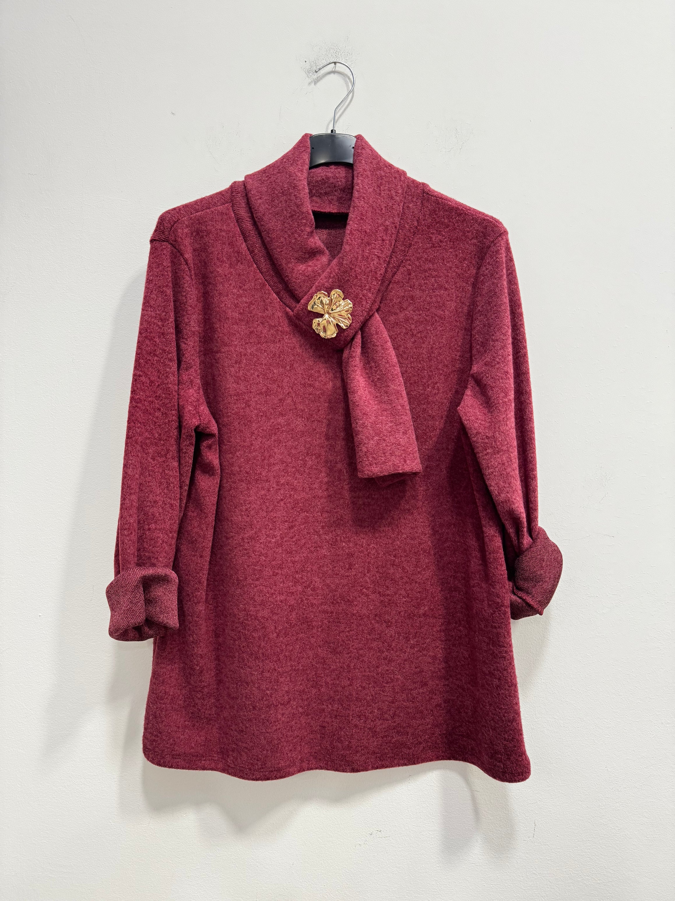Blusa pile quadrifoglio