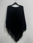 Poncho maglina con frange