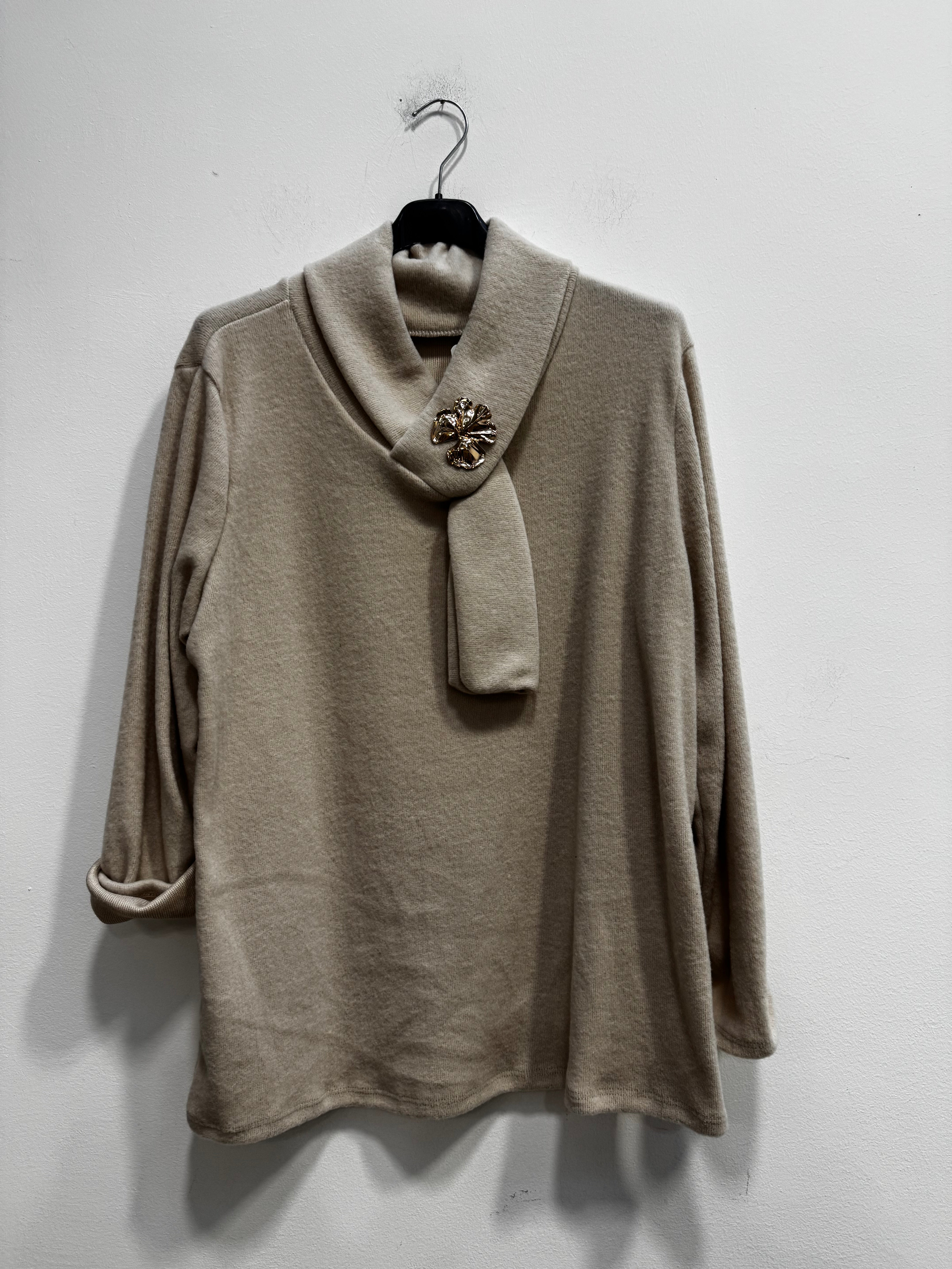 Blusa pile quadrifoglio
