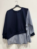 Felpa camicia righe