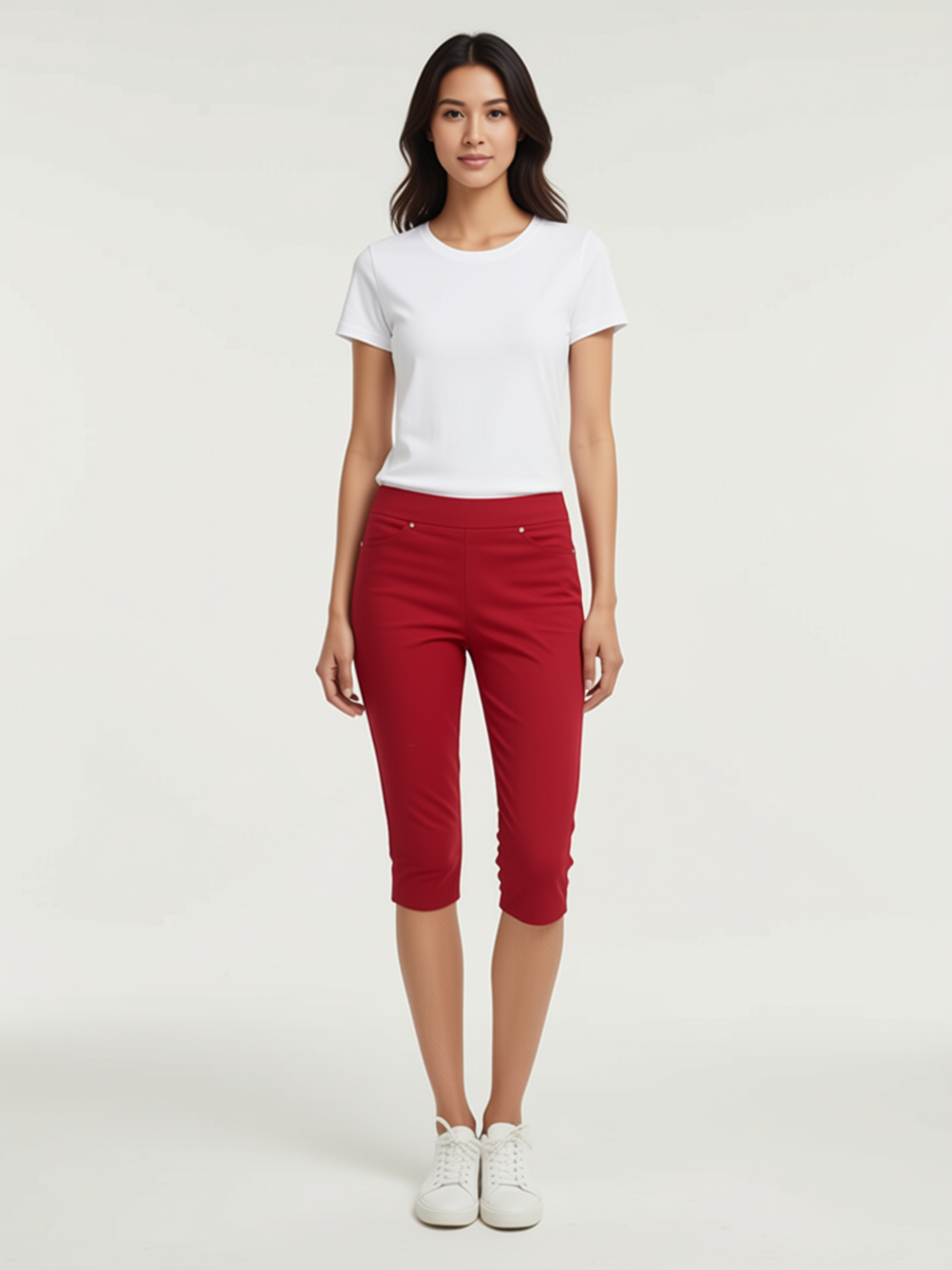 Pantalone Pinocchietto Elasticizzato Slim Fit – Modello Capri