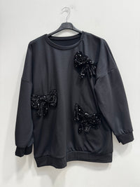 Felpa fiocchi paillettes