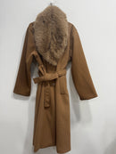 Cappotto foderato collo Ecopelliccia