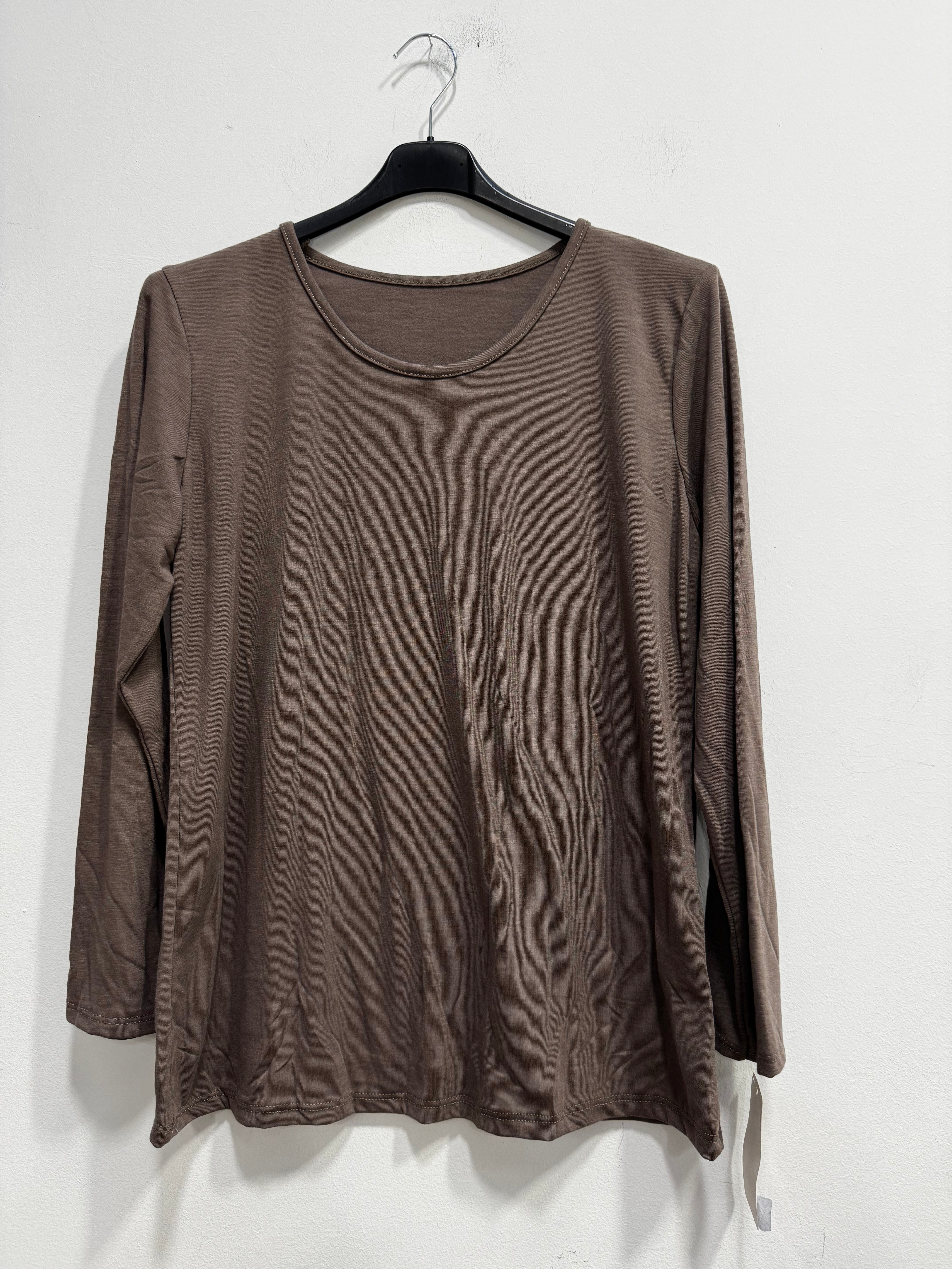 Blusa girocollo felpata