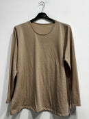 Blusa girocollo felpata