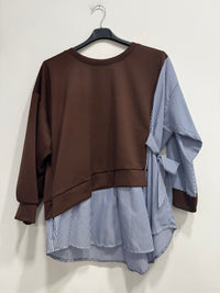 Felpa camicia righe