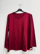 Blusa girocollo felpata
