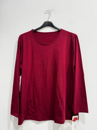 Blusa girocollo felpata