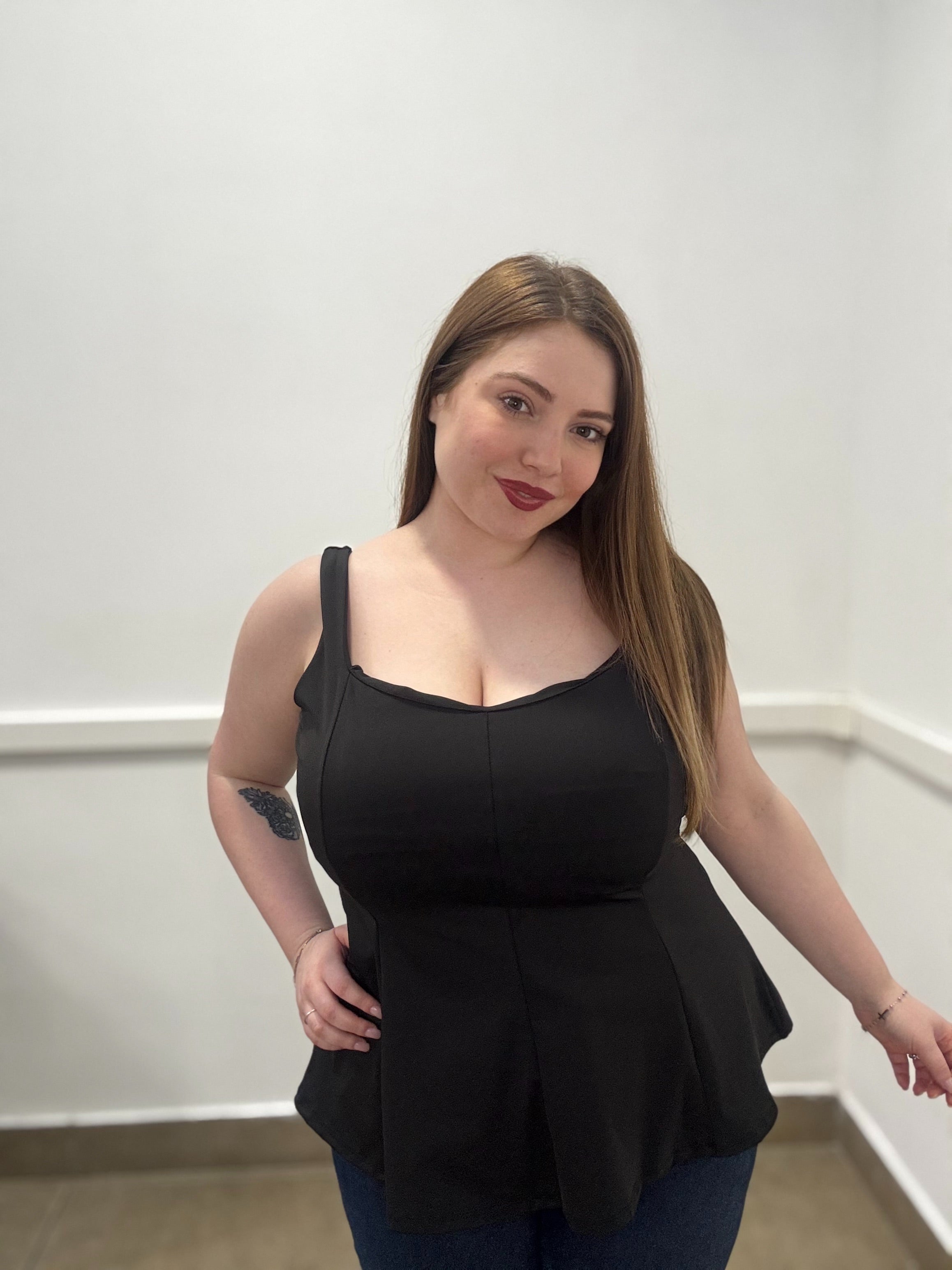 Top Peplum a Fascia