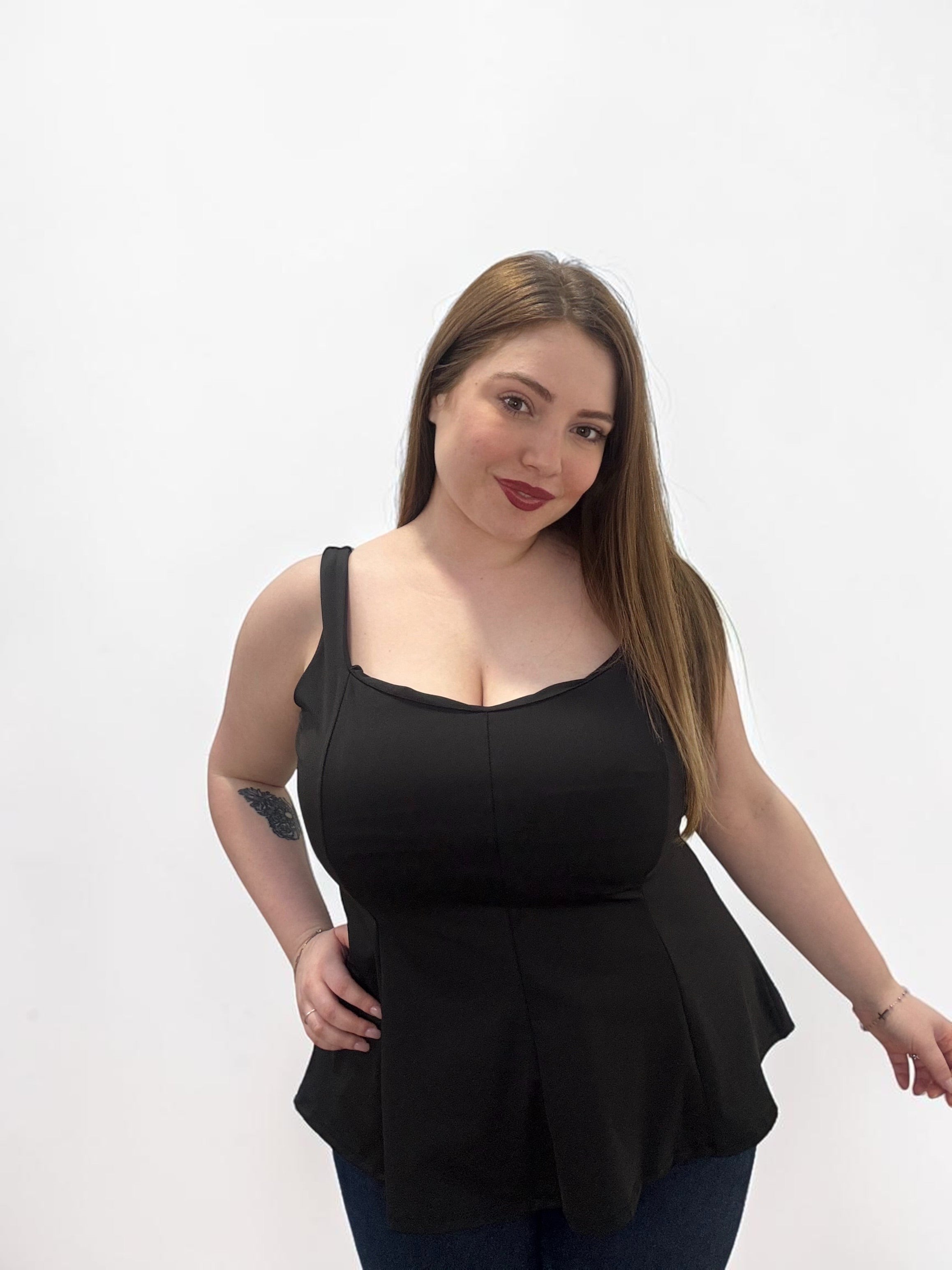 Top Peplum a Fascia