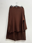 Coordinato in maglia a costine
