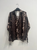 Blusa lurex fiorata