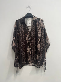 Blusa lurex fiorata
