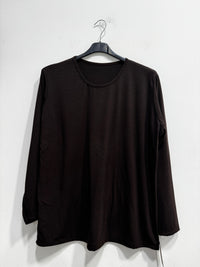 Blusa girocollo felpata