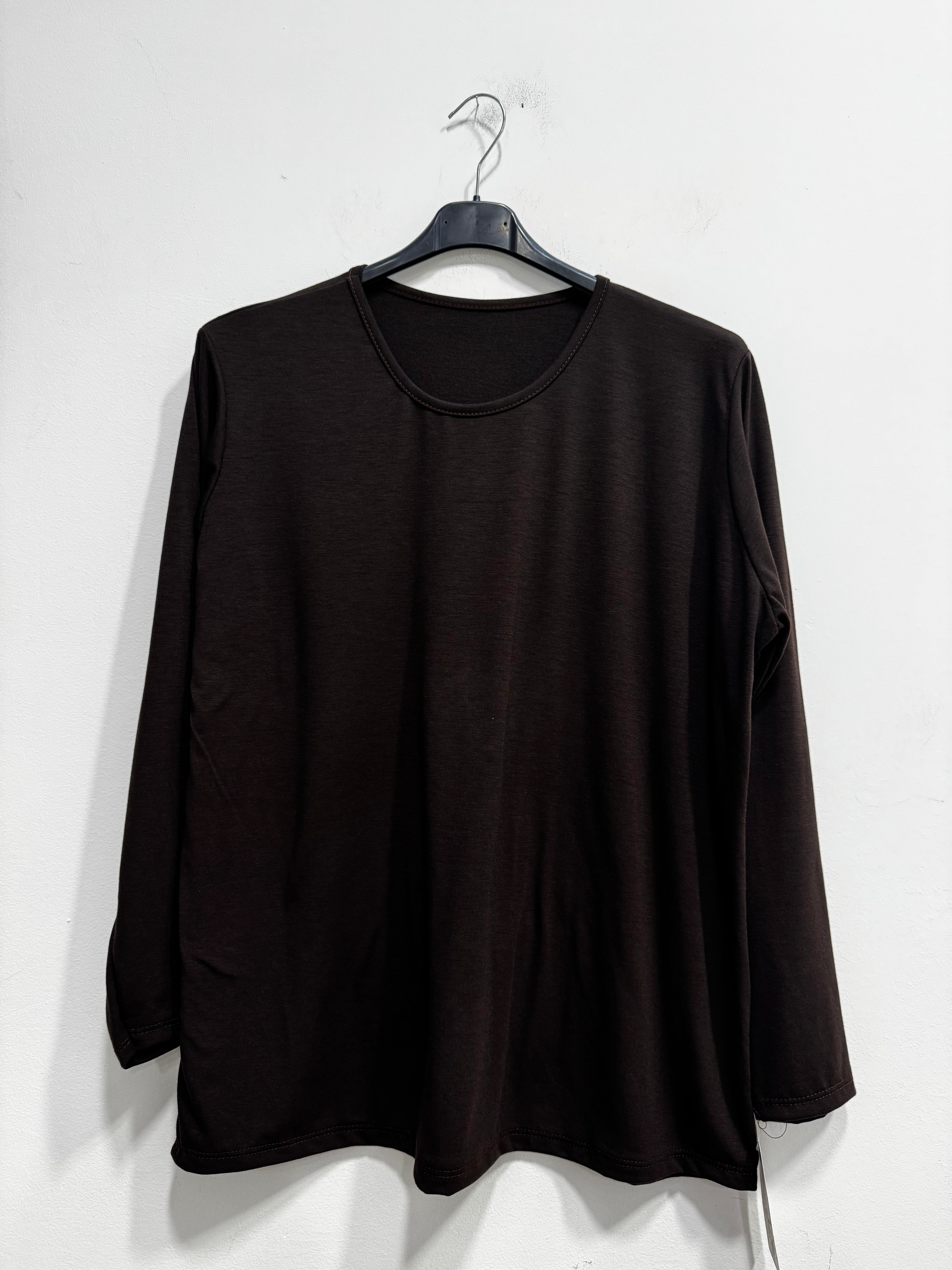 Blusa girocollo felpata