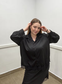 Camicia raso merletto