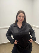 Camicia effetto seta taglia unica curvy