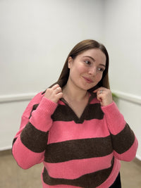 Polo maglione caramella