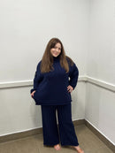 Coordinato in maglia a costine