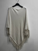Poncho maglina con frange