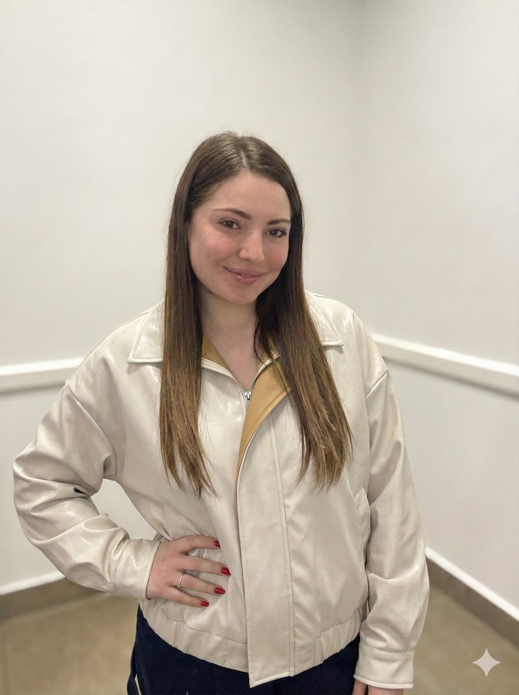 Giacca oversize in similpelle