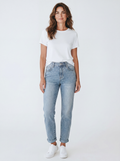 Jeans Mom Fit con Dettagli Strass "Starlight"