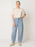 Jeans Balloon Fit con Strass Luminosi