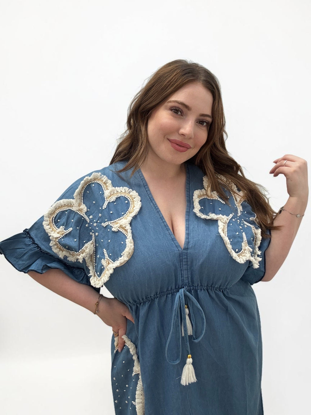 Abito flora denim