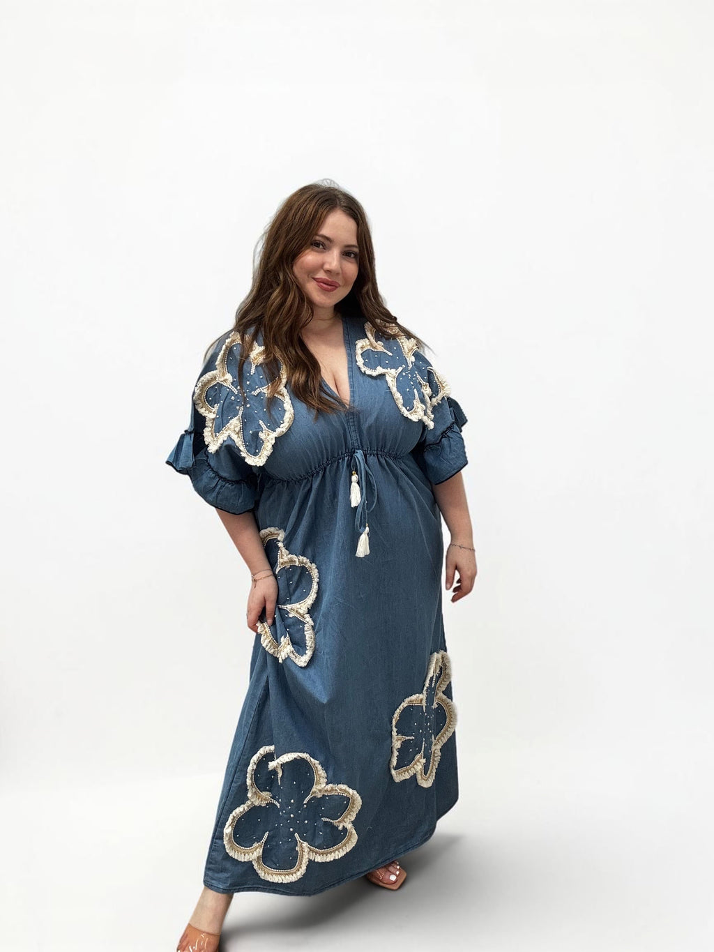 Abito flora denim