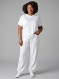 Pantalone Curvy Fluido in Viscosa con Elastico in Vita