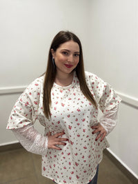 Blusa Romantic Garden con Pizzo