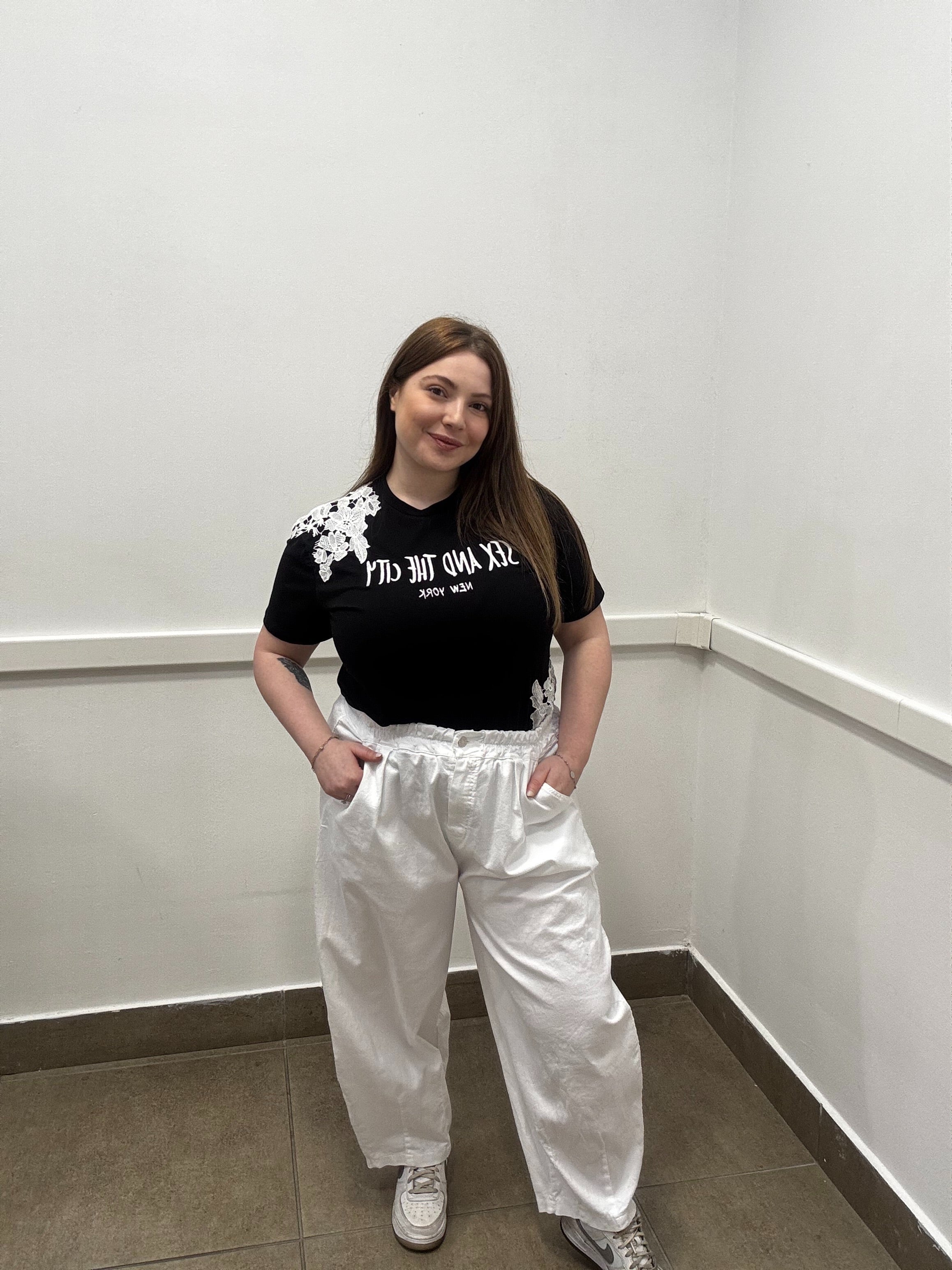 Pantalone Baggy a Gamba Larga palloncino