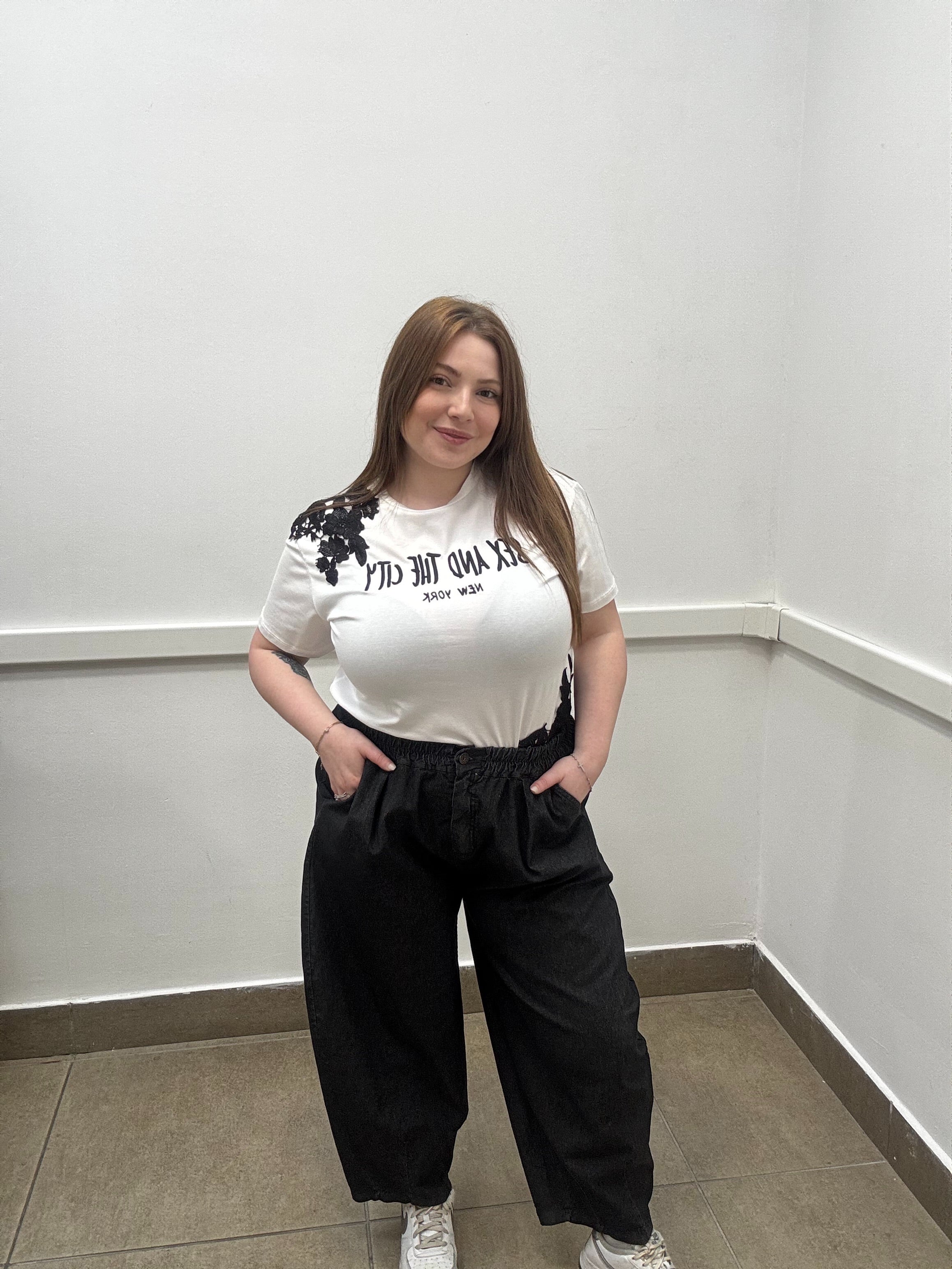 Pantalone Baggy a Gamba Larga palloncino