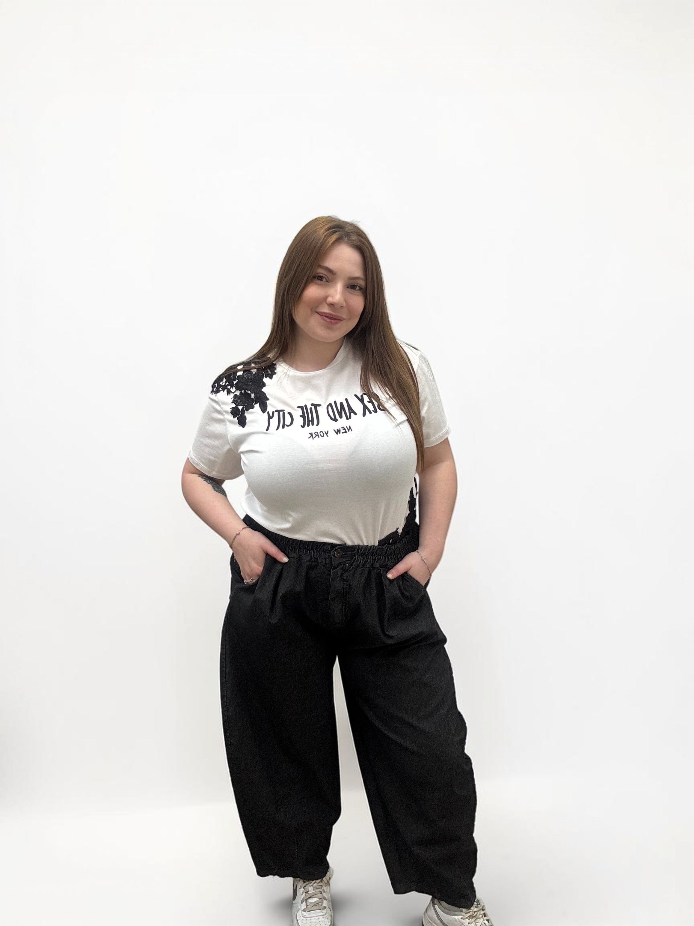 Pantalone Baggy a Gamba Larga palloncino
