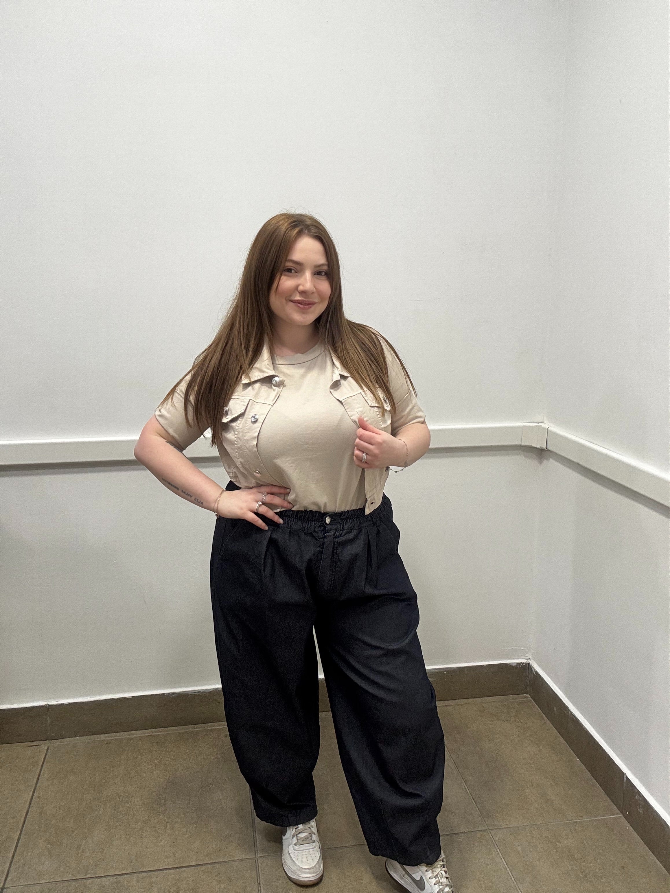 Pantalone Baggy a Gamba Larga palloncino