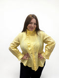 Camicia Romantica "Victorian Charm" con Volant e Plissé