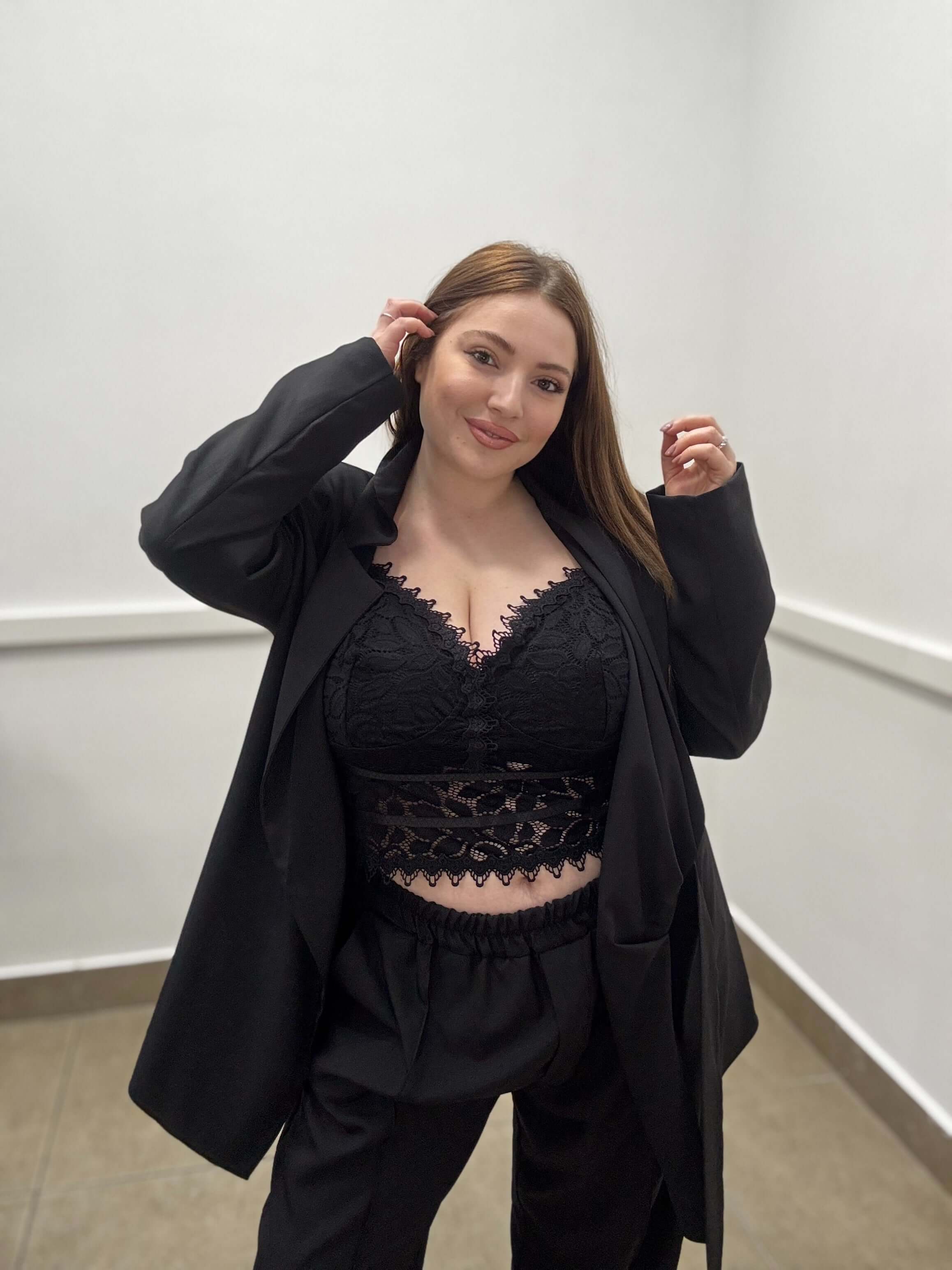 Body Crop "Lace Obsession" bralette – Top in Pizzo Floreale