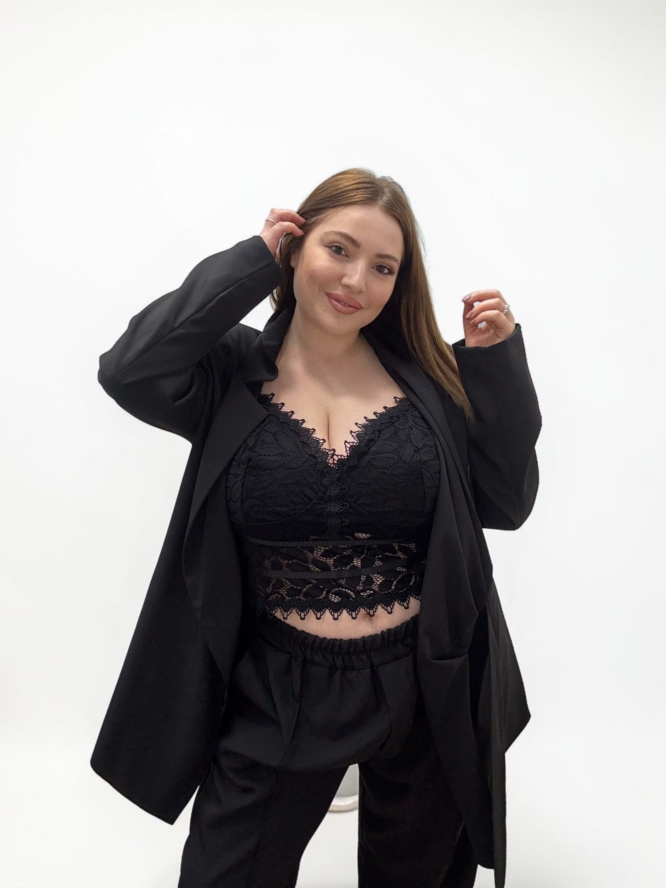 Body Crop "Lace Obsession" bralette – Top in Pizzo Floreale