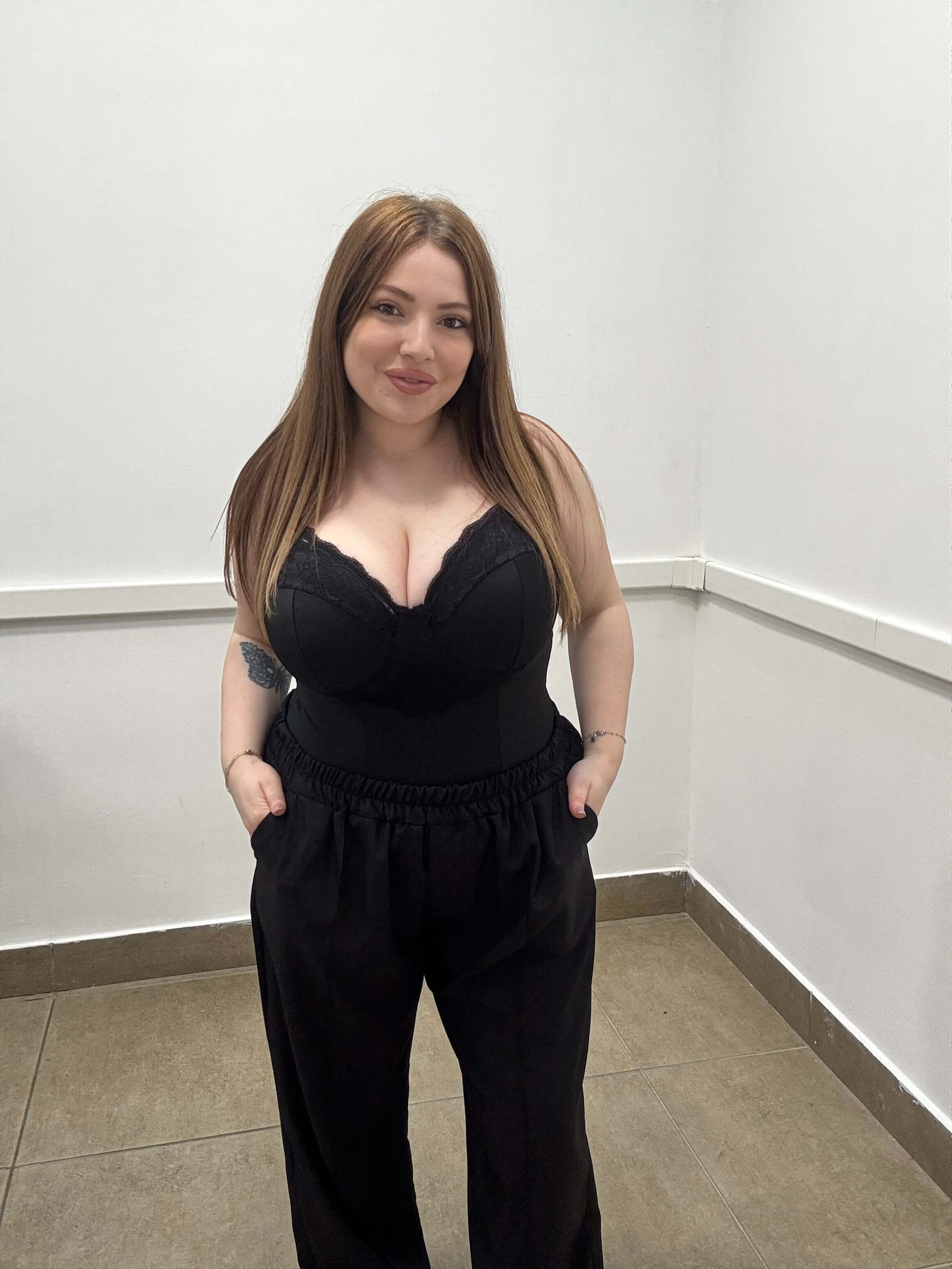 Body Bustier "Night Diamond" modellante – Coppe Strutturate e Bordi in Pizzo