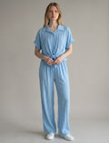 Completo Estivo in Viscosa con Camicia a Nodo e Pantalone Fluido