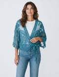 Cardigan Corto Kimono in Pizzo di Cotone