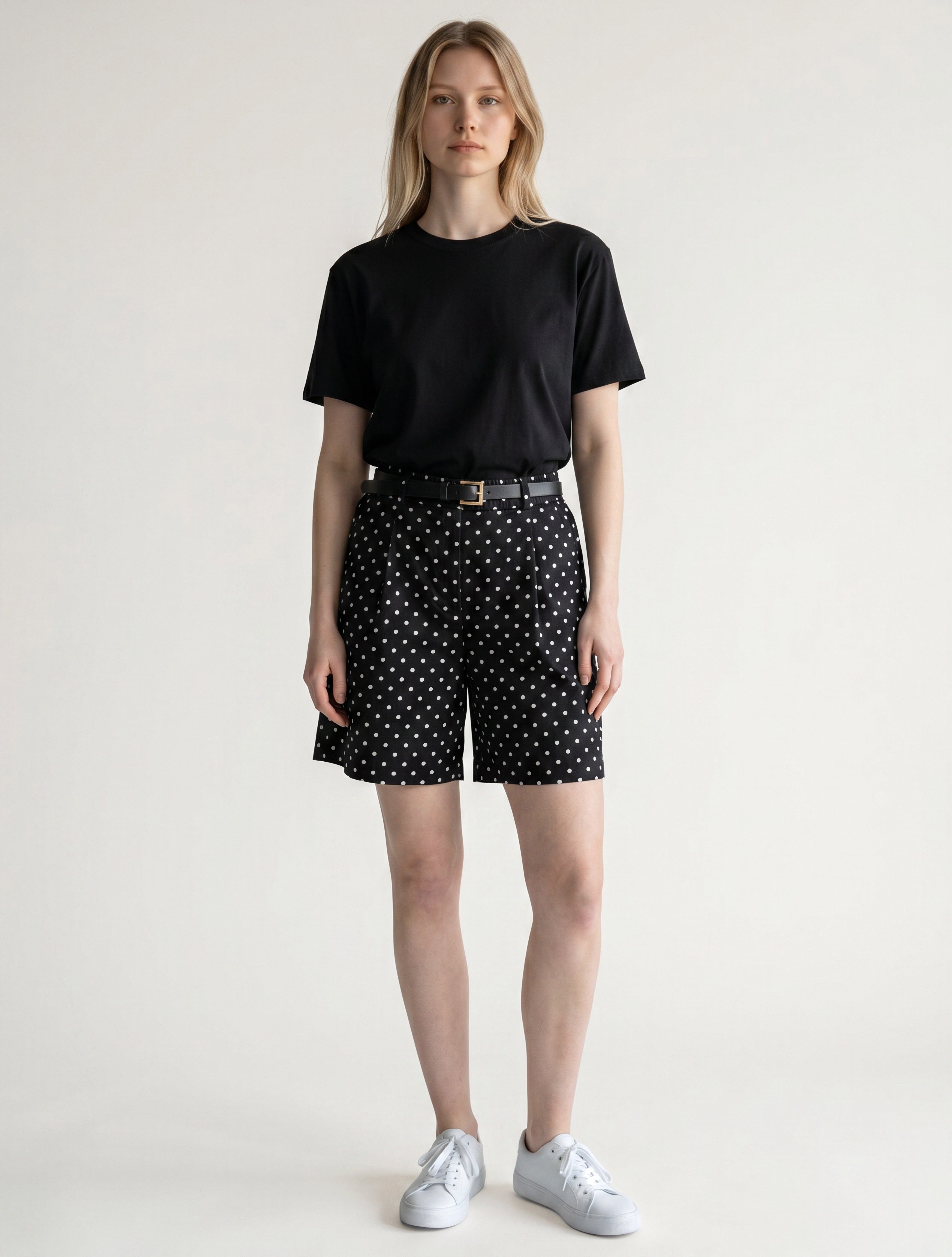 Pantaloncini a Pois in Cotone Elasticizzato - Comfort e Stile per l'Estate